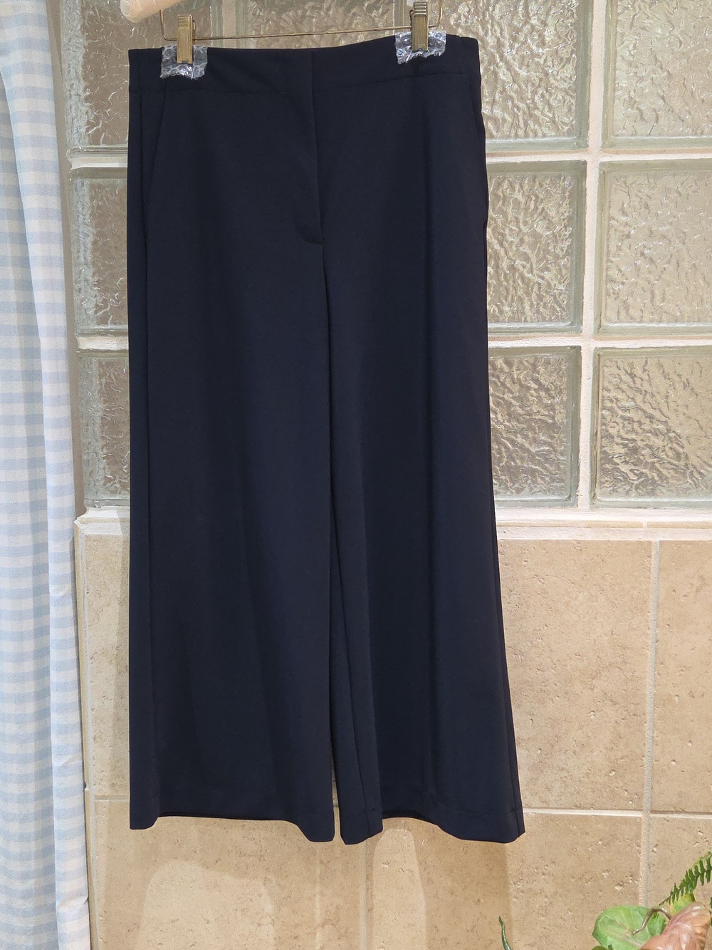 Theory Navy Wide-Leg Pants
